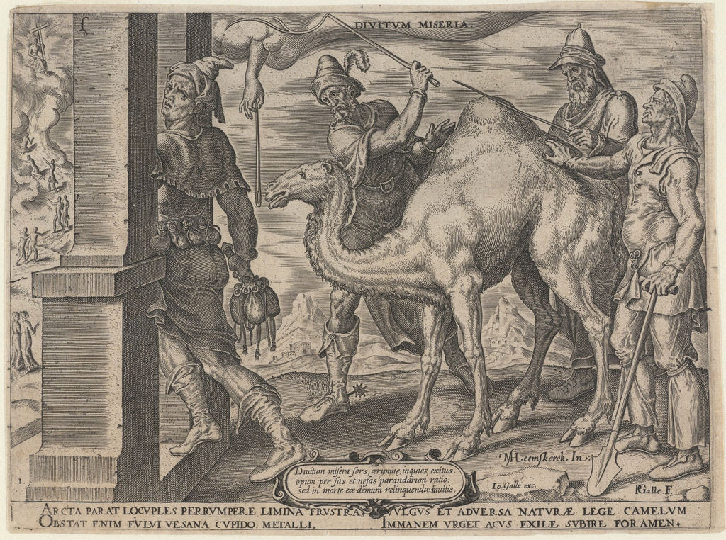Detail of The Unhappy Lot of the Rich, 1563 by Maarten Jacobsz van Heemskerck