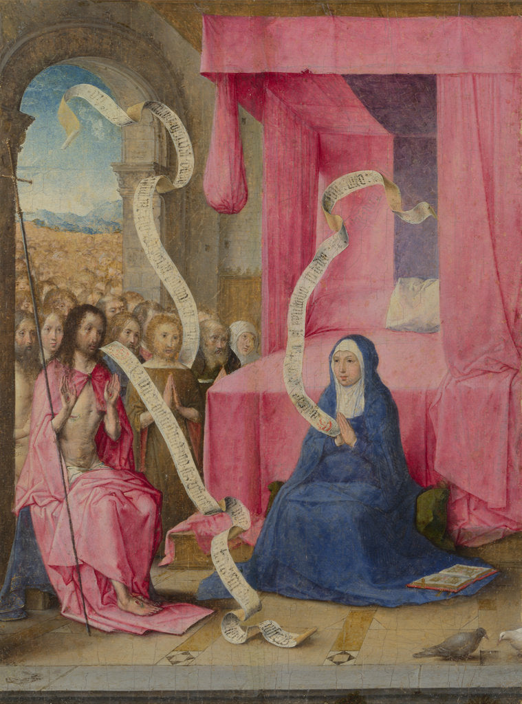 Detail of Christ appearing to the Virgin with the Redeemed of the Old Testament, c. 1500 by Juan de Flandes