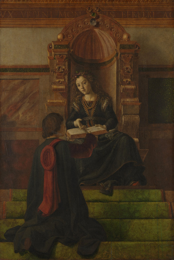 Detail of Rhetoric, 1470s by Justus van Gent