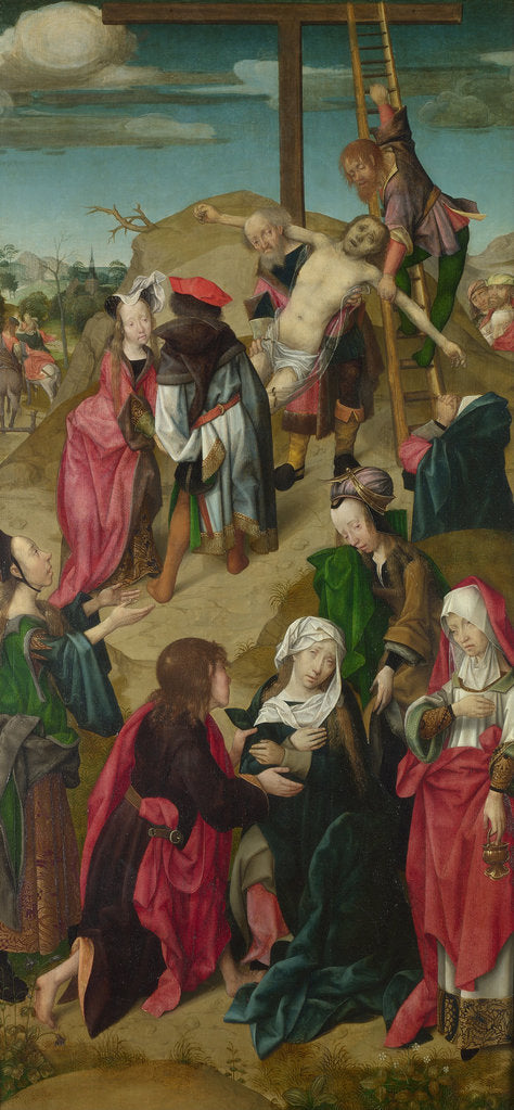Detail of The Deposition (Triptych: Scenes from the Passion of Christ, right panel), c. 1510 by Master of Delft