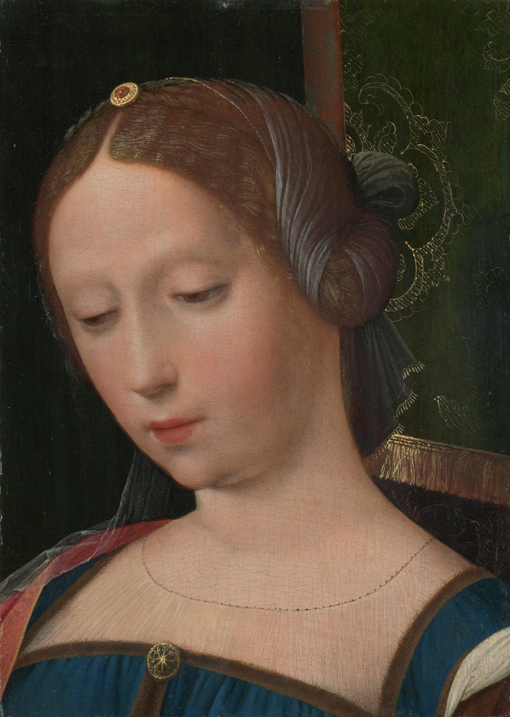 Detail of A Female Head, Mid of 16th cen by Master of the Female Half-Lengths