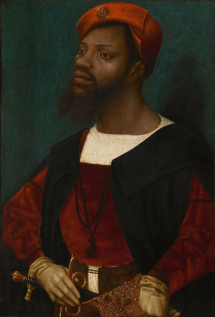 Detail of Portrait of an African man, ca 1530 by Jan Mostaert
