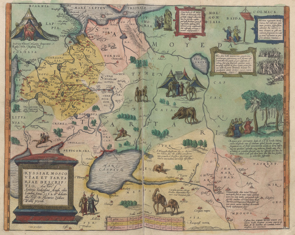 Detail of Map of Russia by Abraham Ortelius