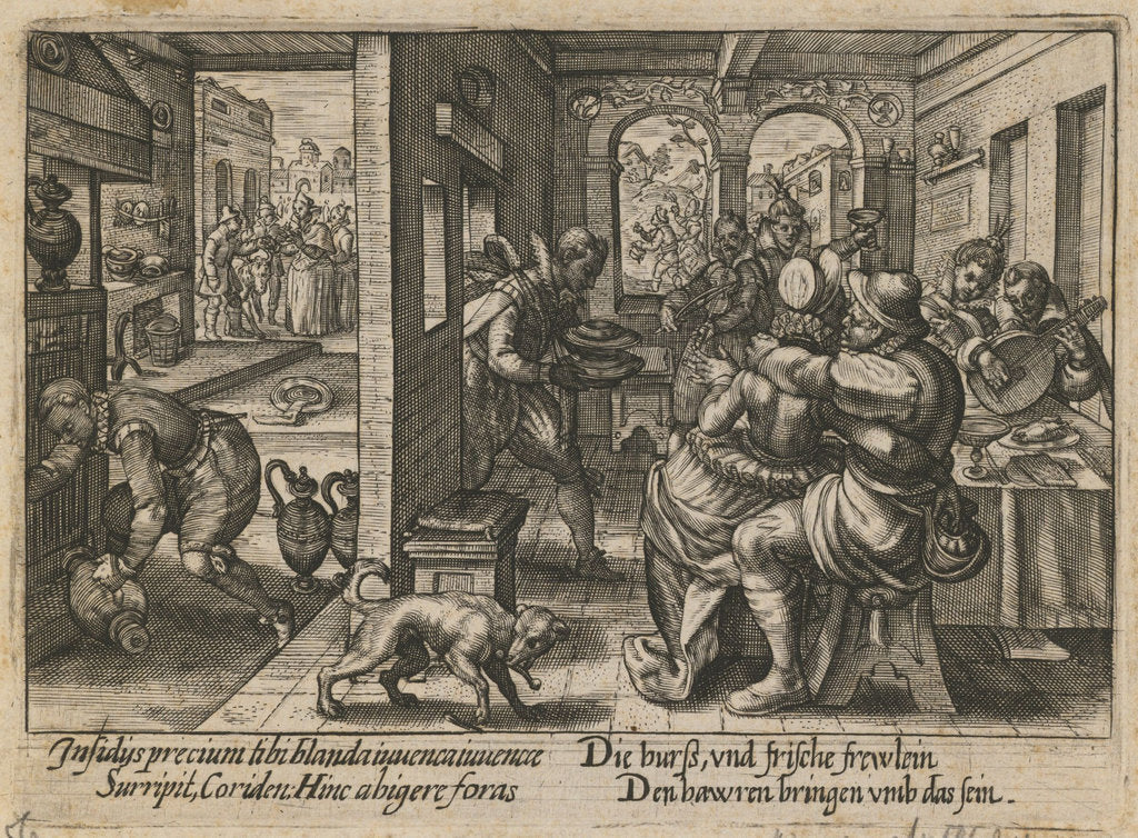 Detail of Banquet with Musicians, ca. 1600 by Crispijn van de Passe the Elder