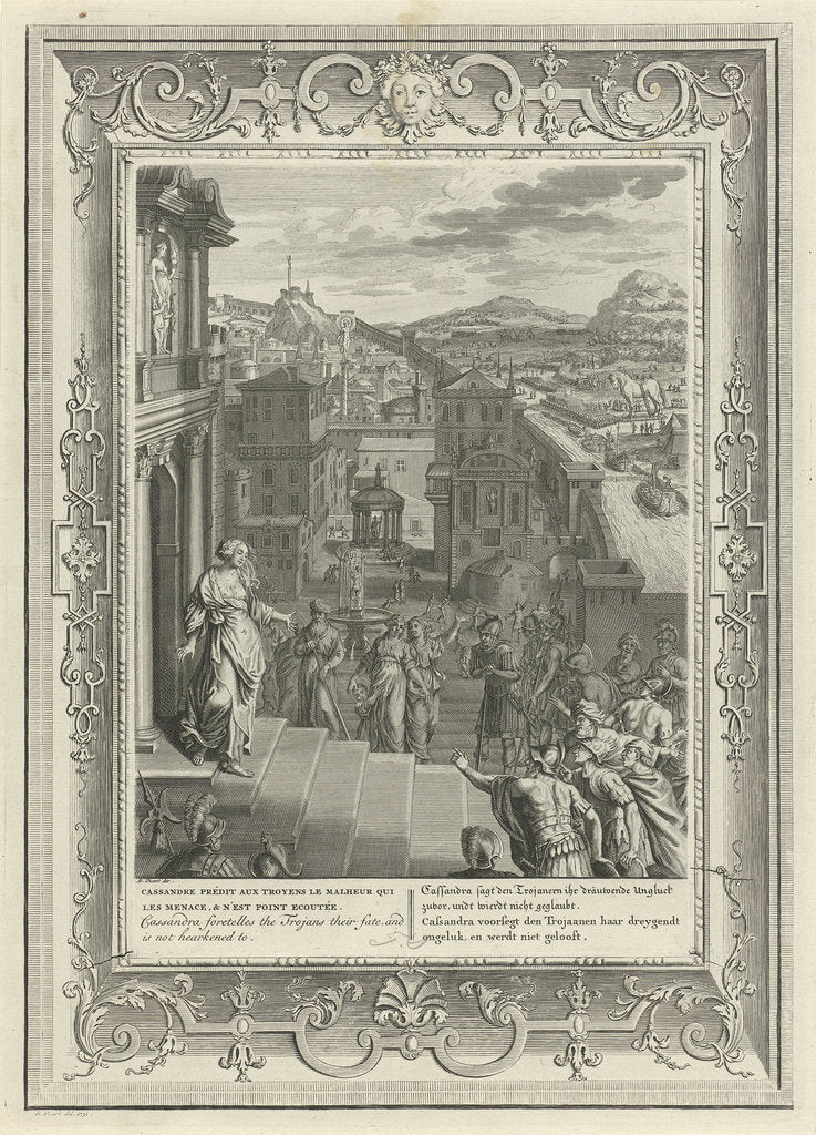 Detail of Cassandra predicts the downfall of Troy, 1731 by Bernard Picart