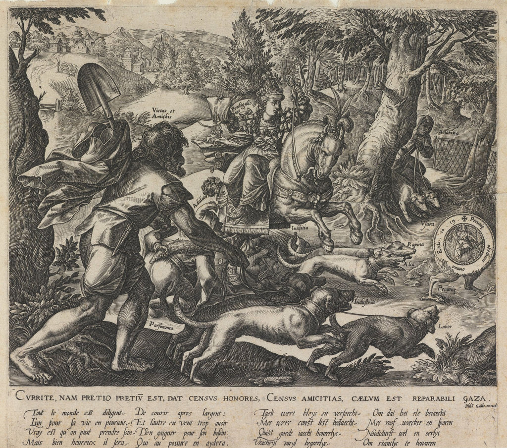 Detail of An Allegorical Hunt, 1578 by Johannes Stradanus