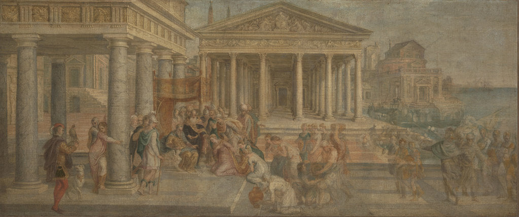 Detail of The Queen of Sheba before King Solomon, ca 1545 by Lambert Sustris