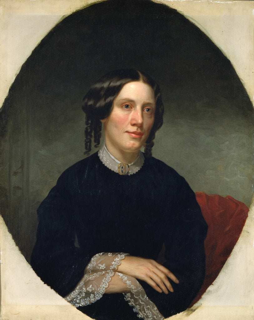 Detail of Portrait of Harriet Beecher Stowe, 1853 by Alanson Fisher