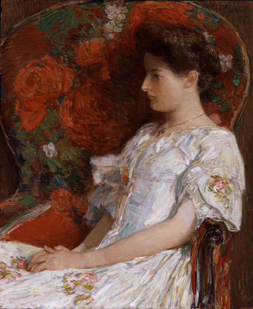 Detail of The Victorian Chair, 1906 by Childe Hassam