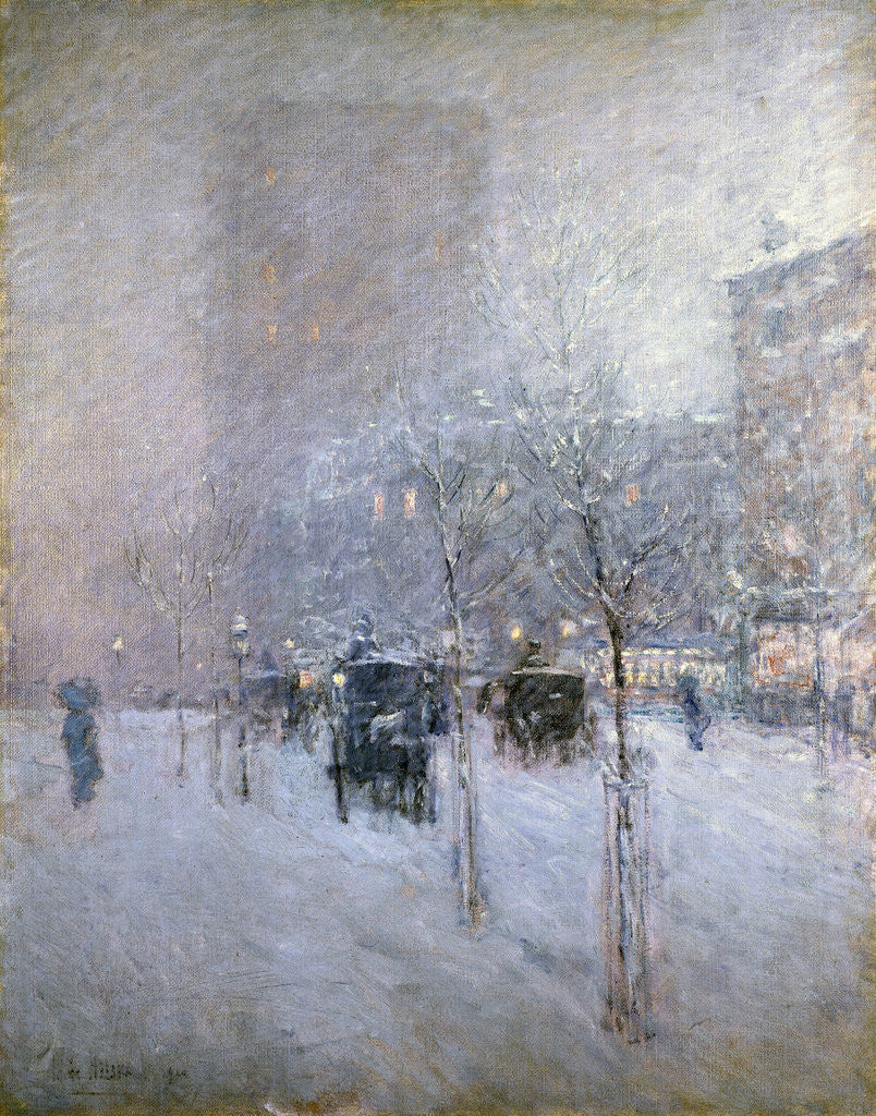 Detail of Late Afternoon, New York, Winter by Childe Hassam