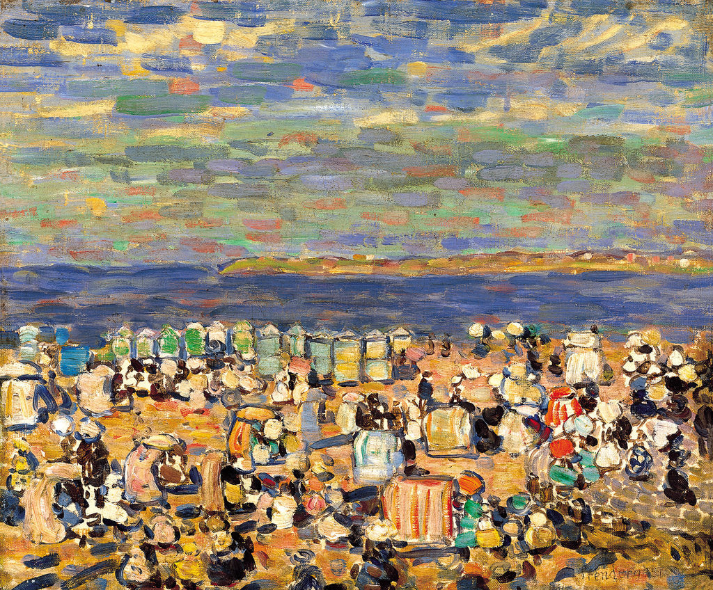 Detail of Beach at St. Malo, c. 1907 by Maurice Brazil Prendergast