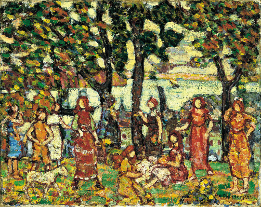 Detail of Autumn, ca. 1918-1923 by Maurice Brazil Prendergast