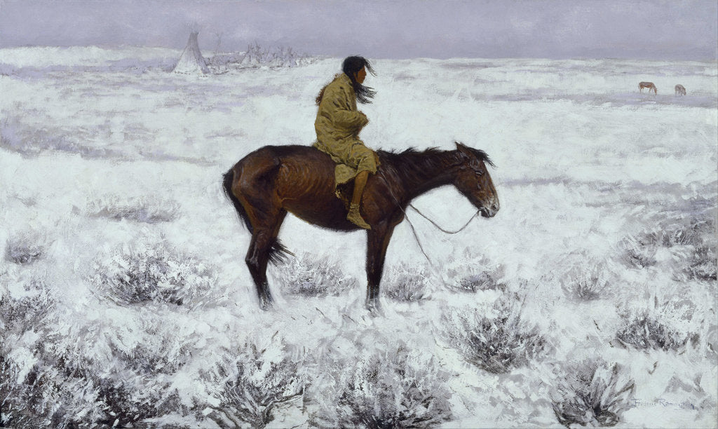 Detail of The Herd Boy, 1905 by Frederic Sackrider Remington