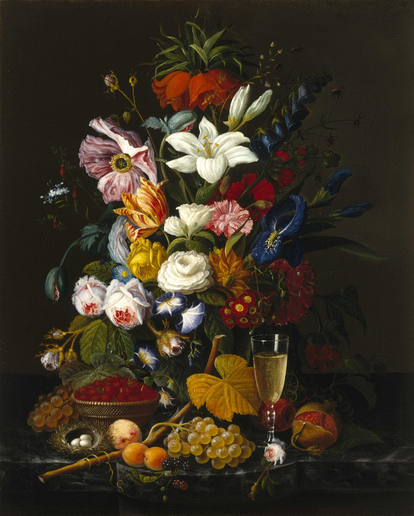 Detail of Victorian Bouquet, c. 1850 by Severin Roesen