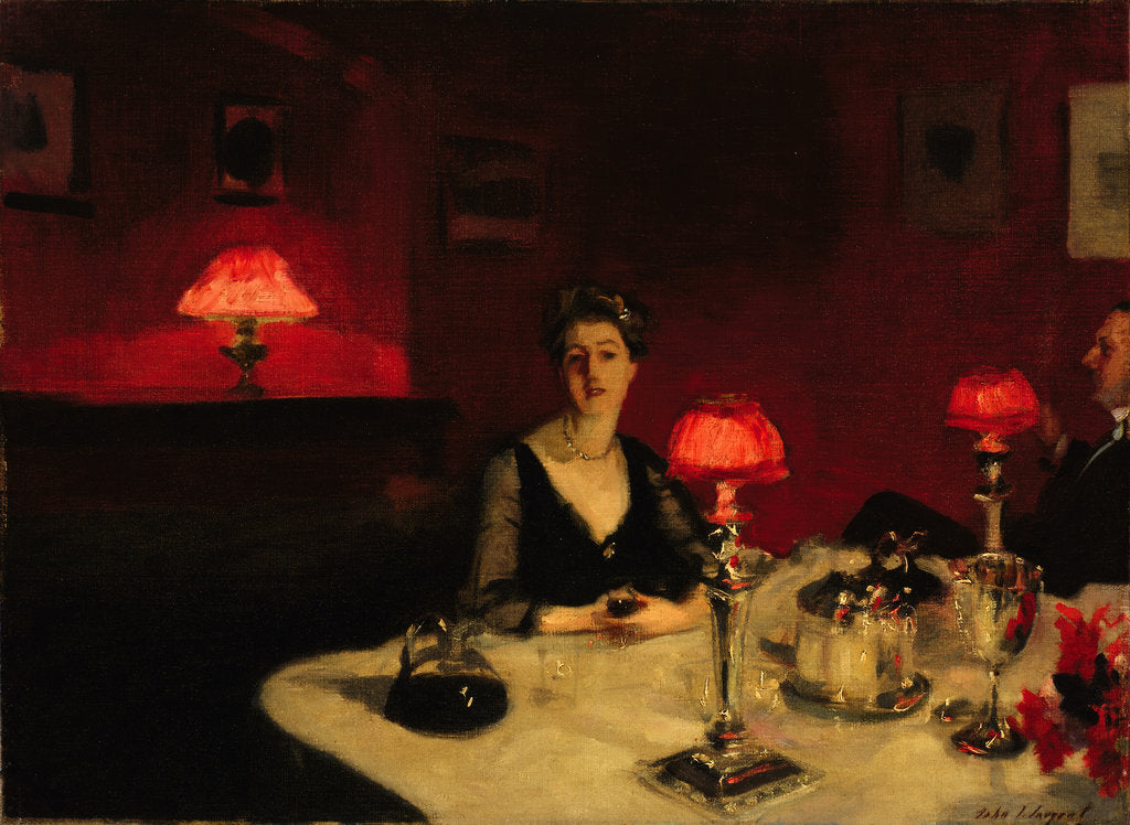 Detail of A Dinner Table at Night, 1884 by John Singer Sargent