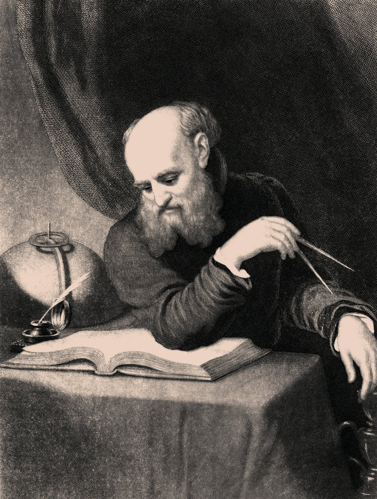 Detail of Galileo Galilei by Samuel Sartain