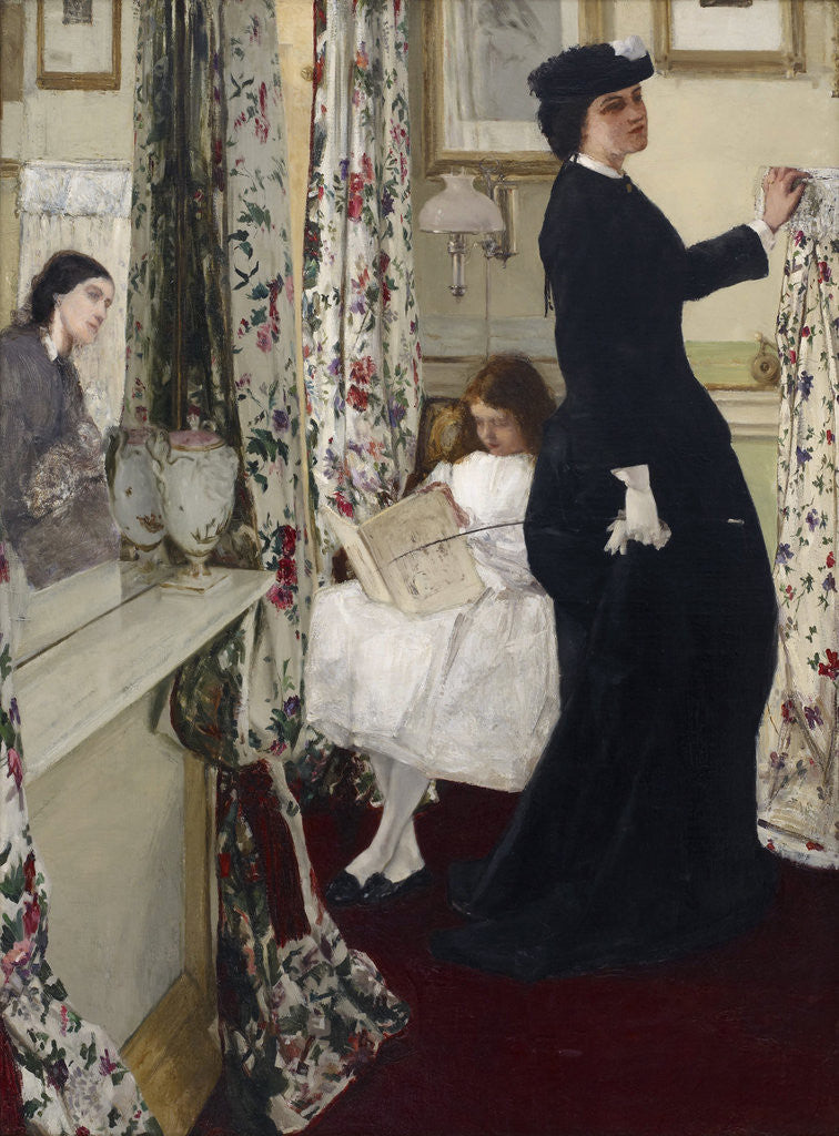 Detail of Harmony in Green and Rose: The Music Room by James Abbott McNeill Whistler