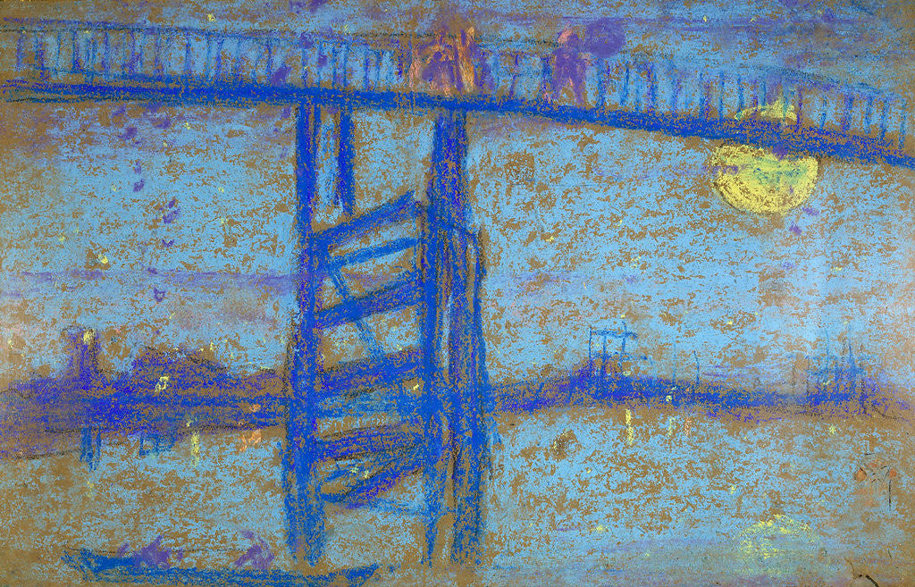 Detail of Nocturne: Battersea Bridge by James Abbott McNeill Whistler