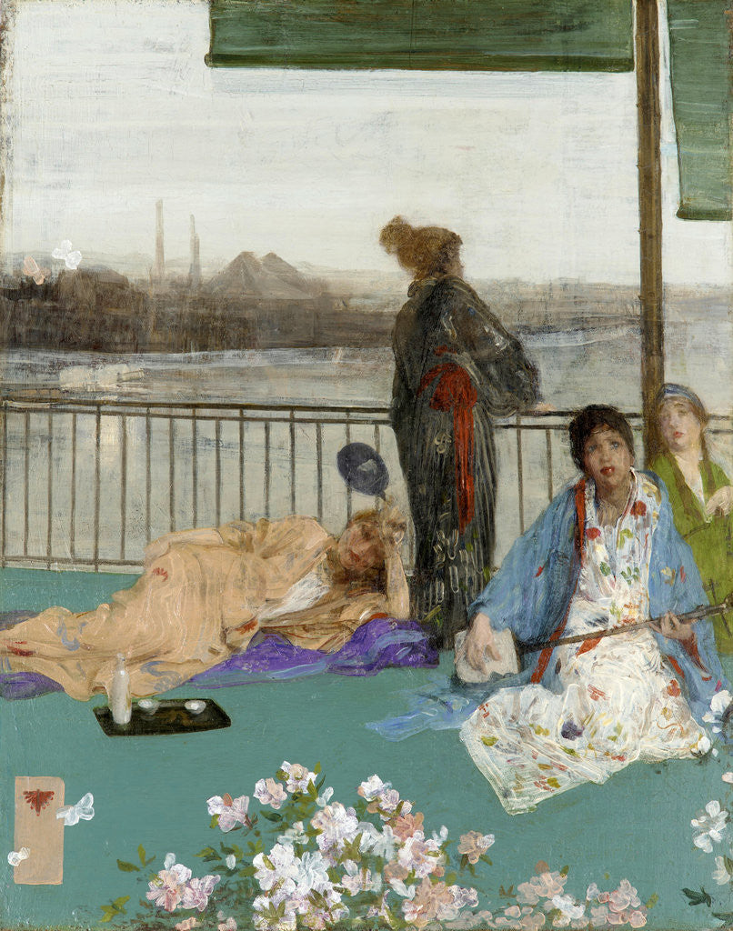 Detail of Variations in Flesh Colour and Green: The Balcony by James Abbott McNeill Whistler