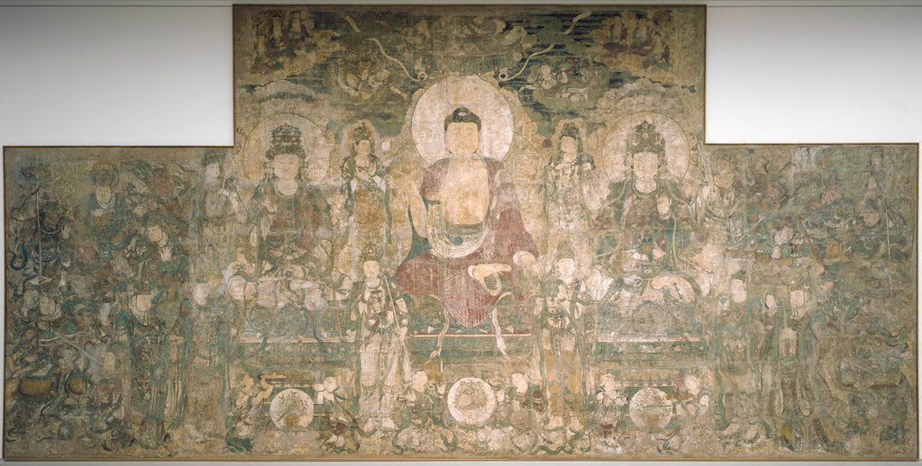 Detail of Bhaisajyaguru, the buddha of healing and medicine, ca 1319 by Anonymous