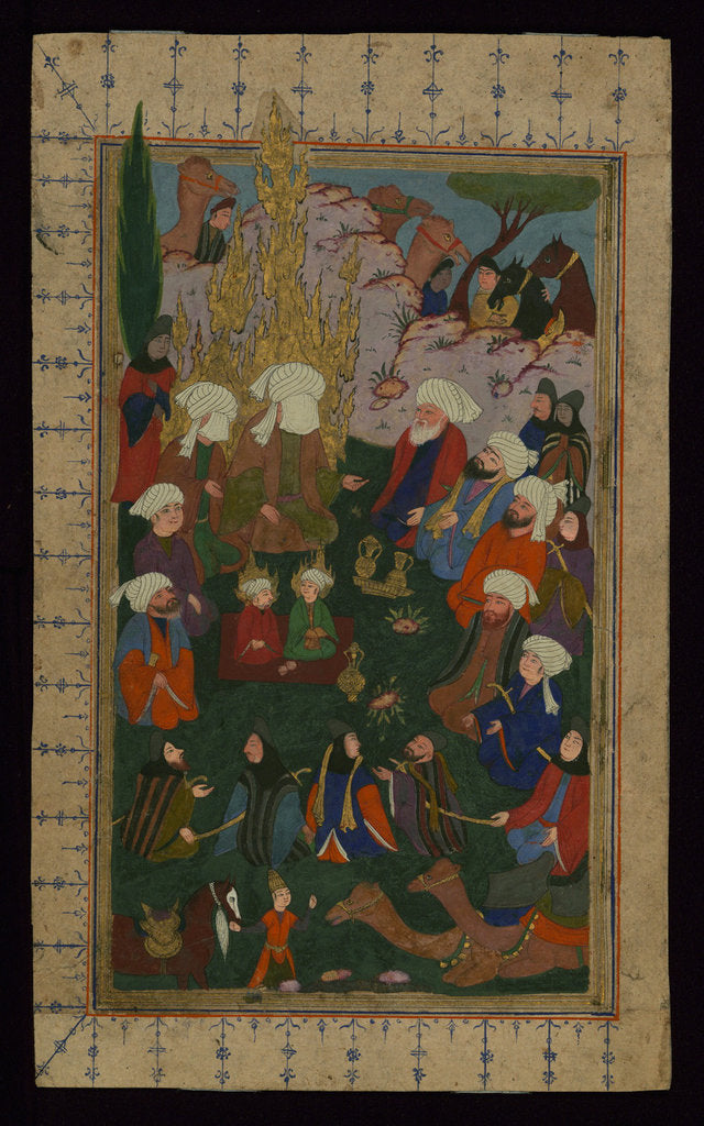 Detail of The Prophet Muhammad praying at the Kaaba, 17th century by Anonymous