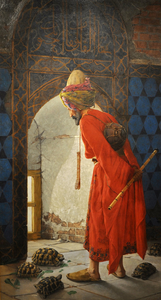 Detail of The Tortoise Trainer, 1906 by Osman Hamdi Bey