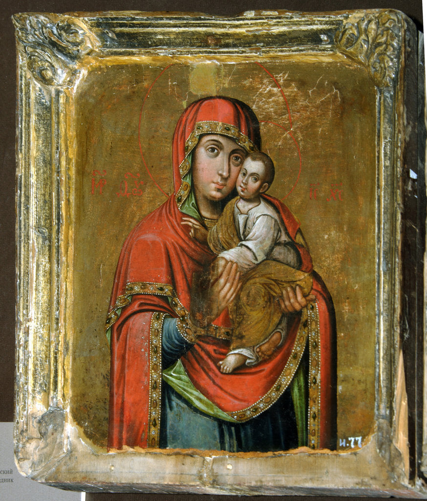 Detail of Kiev-Bratskaya Icon of the Mother of God, 18th century by Russian icon