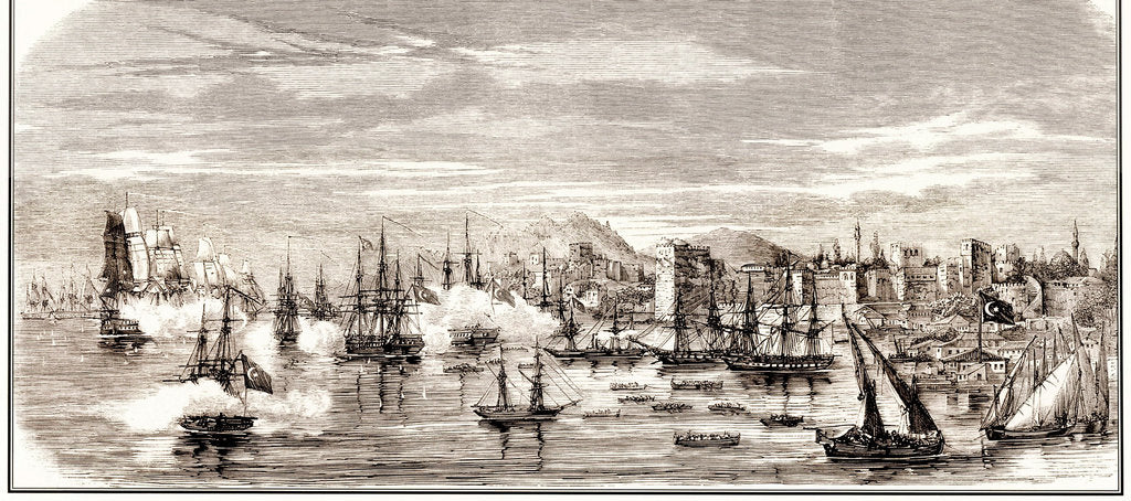 Detail of The Battle of Sinop on 30 November 1853, Mid of the 19th cen by Anonymous