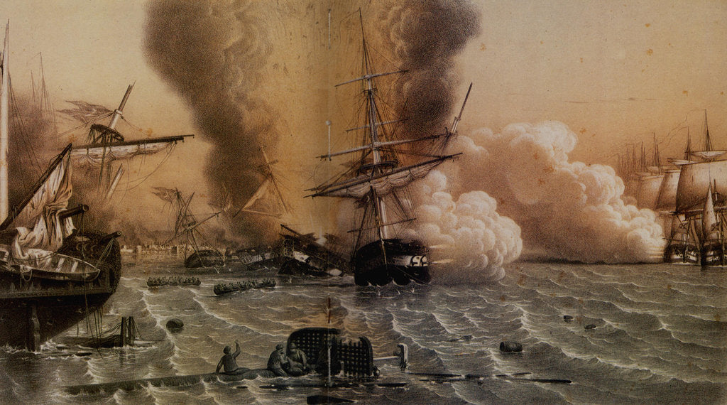 Detail of The Battle of Sinop on 30 November 1853, Mid of the 19th cen by Anonymous