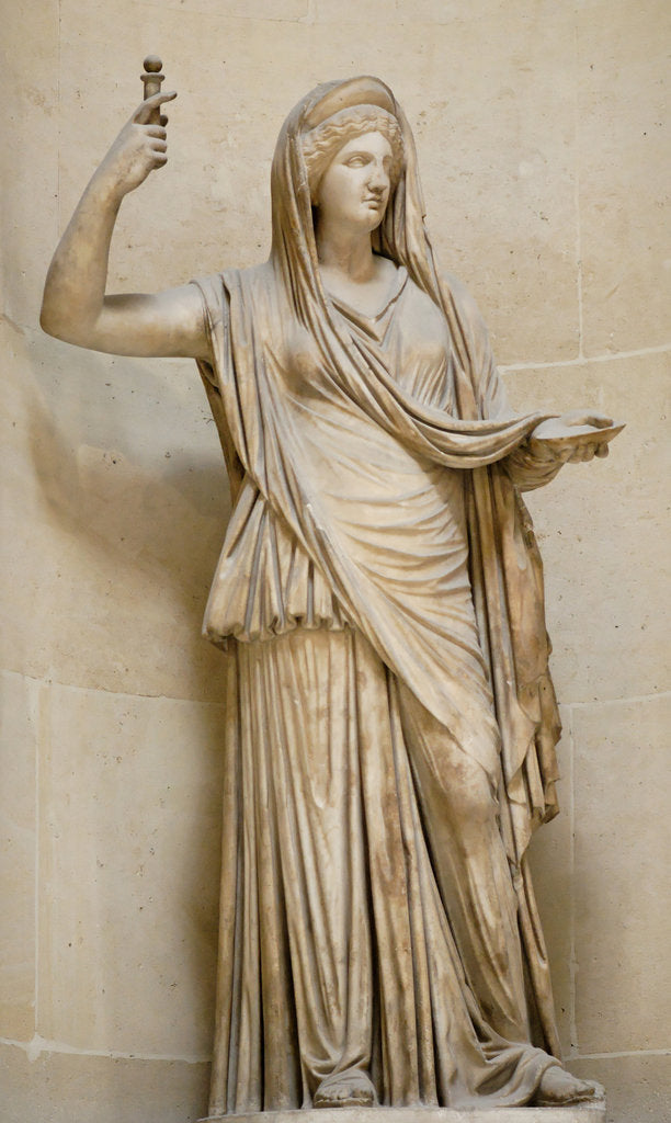 Detail of Hera Campana. Roman copy of an hellenistic original, 2th century BC by Classical sculpture Art of Ancient Rome