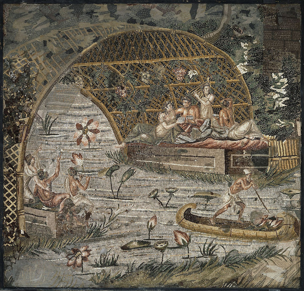 Detail of Nile mosaic of Palestrina, 3rd cen. BC by Classical Antiquities