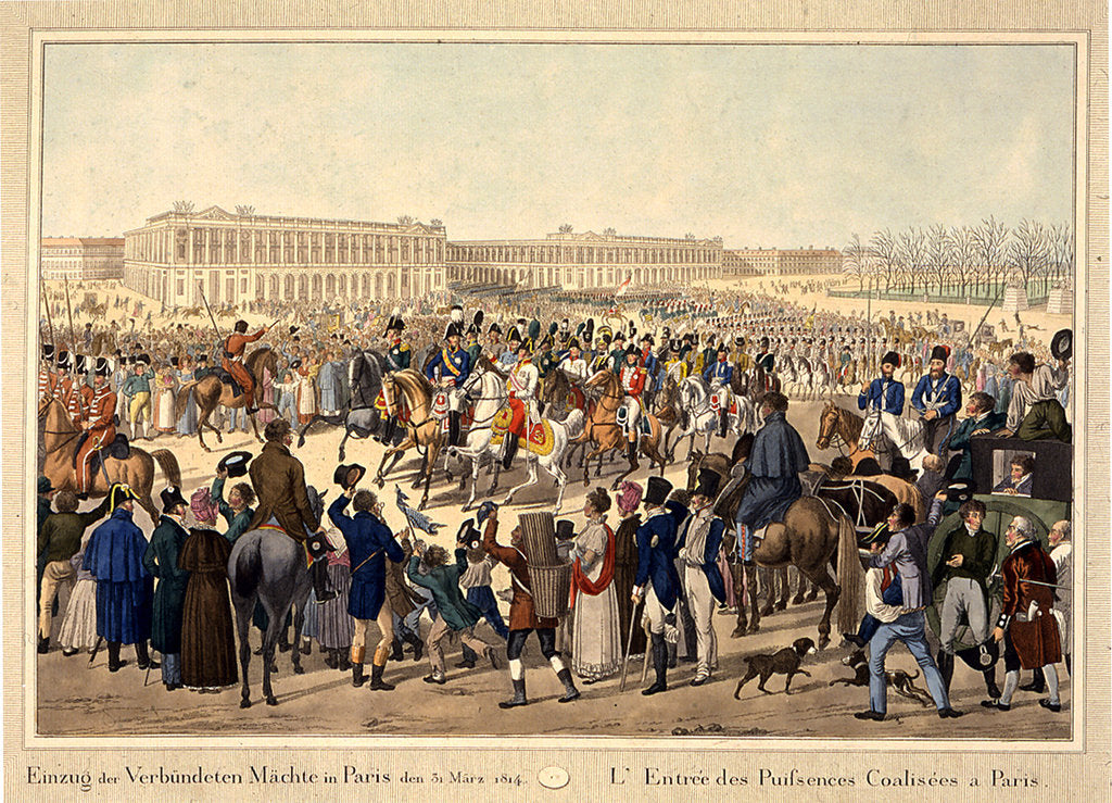 Detail of The Coalition army enters Paris on March 31, 1814, Early 19th cen by Anonymous