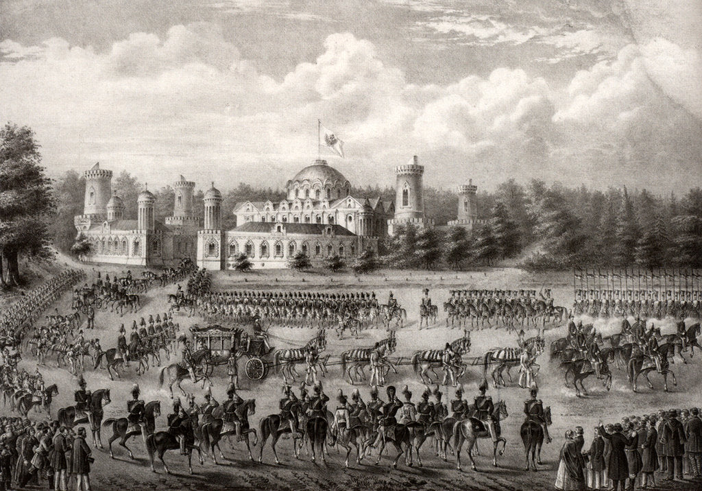 Detail of Procession of Tsar Nicholas I into Dormition Cathedral from the Petrovsky Palace during his coronation in 1825, 1826 by Anonymous