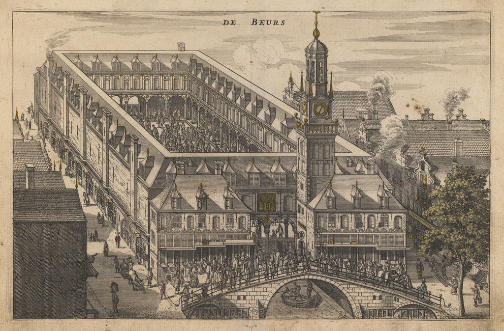 Detail of The Amsterdam Stock Exchange, Early 17th cen by Anonymous
