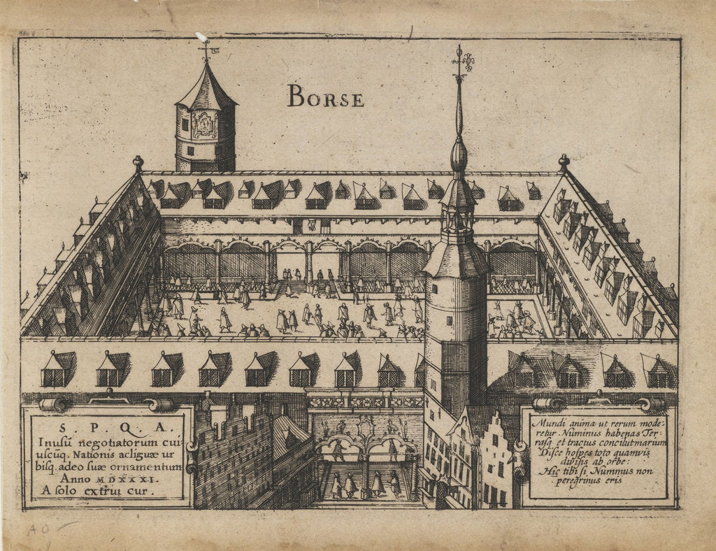 Detail of The Old Exchange in Antwerp, Early 17th cen by Anonymous