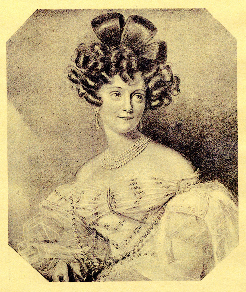 Detail of Princess Carolyne zu Sayn-Wittgenstein, née Iwanowska, 1840s by Anonymous