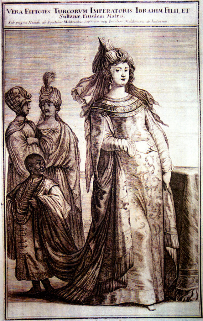 Detail of Mehpeyker Sultan with her court servants, 1647 by Anonymous