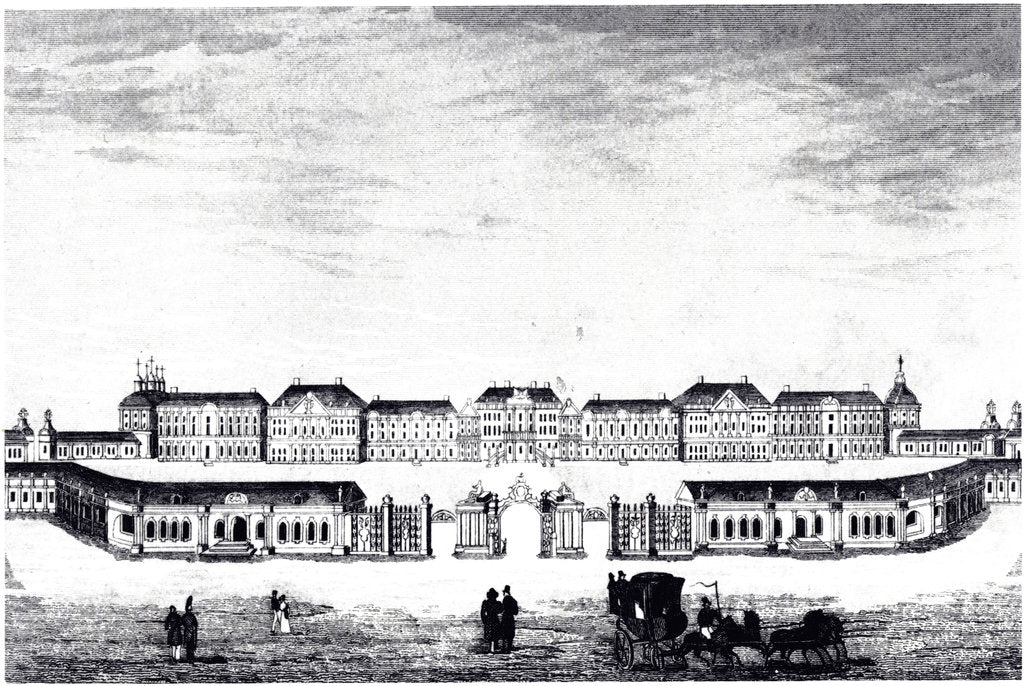 Detail of View of the Catherine Palace in Tsarskoye Selo, c. 1840 by Anonymous