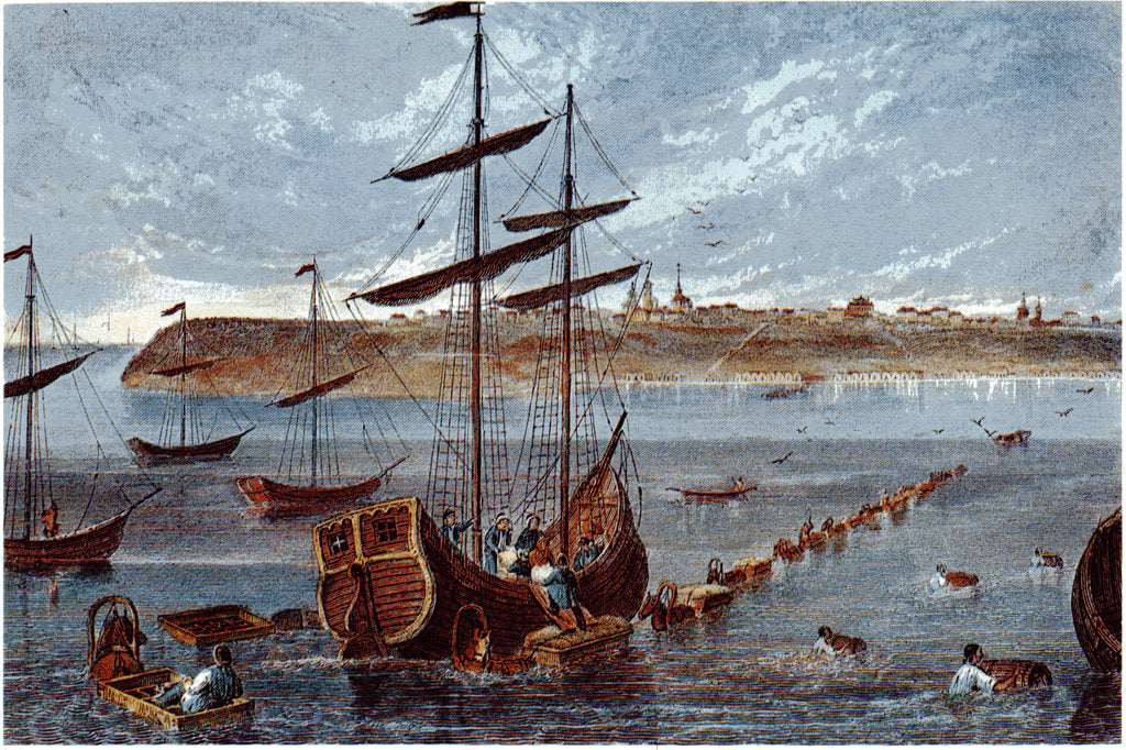 Detail of View of Taganrog, c. 1840 by Anonymous