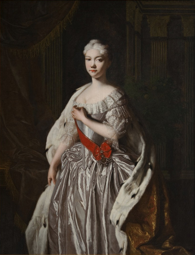 Detail of Portrait of Grand Duchess Natalya Alexeyevna of Russia (1714?1728), End 1720s by Anonymous