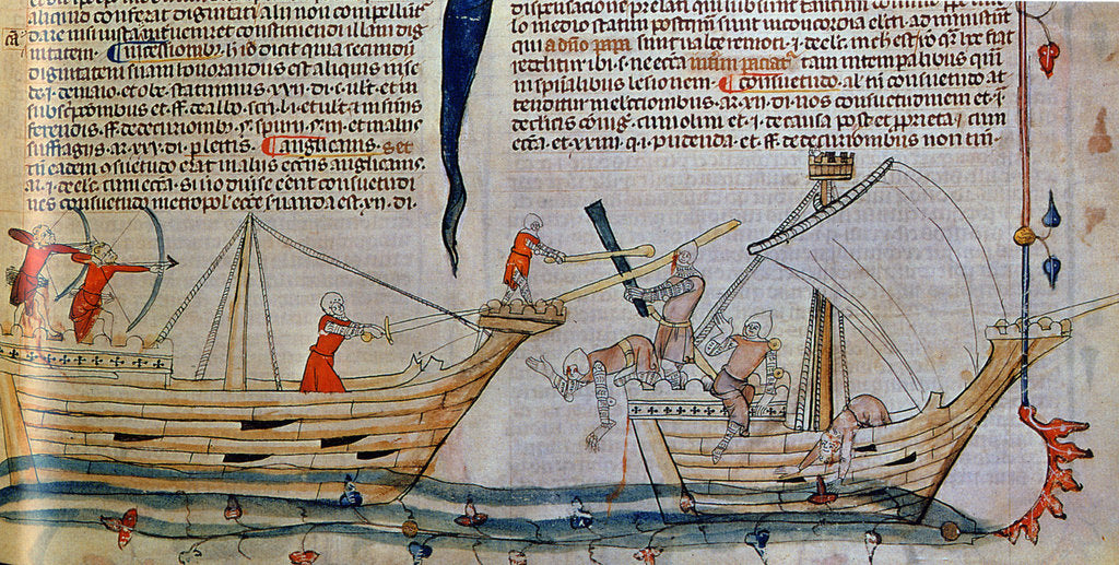 Detail of The naval Battle, ca 1340 by Anonymous