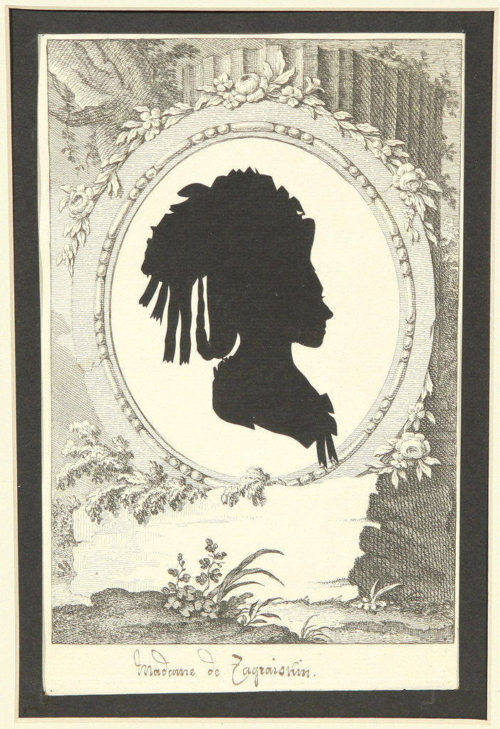Detail of Silhouette portrait of Natalia Kirillovna Zagryazyskaya née Razumovskaya, 1777-1782 by Anonymous