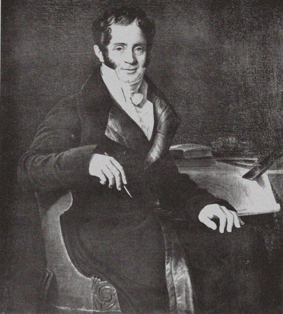 Detail of Portrait of the architect Carlo Rossi (after Ch. Mitoire) by Anonymous