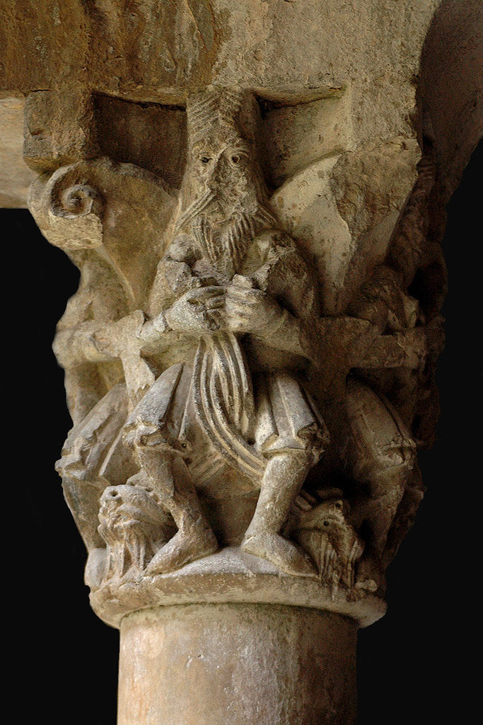 Detail of Detail of a capital in the cloister Sant Pere de Galligants, 12th century by Anonymous