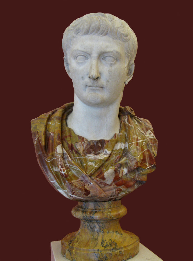 Detail of Bust of Tiberius, 1st H. 1st cen. AD by Classical sculpture Art of Ancient Rome