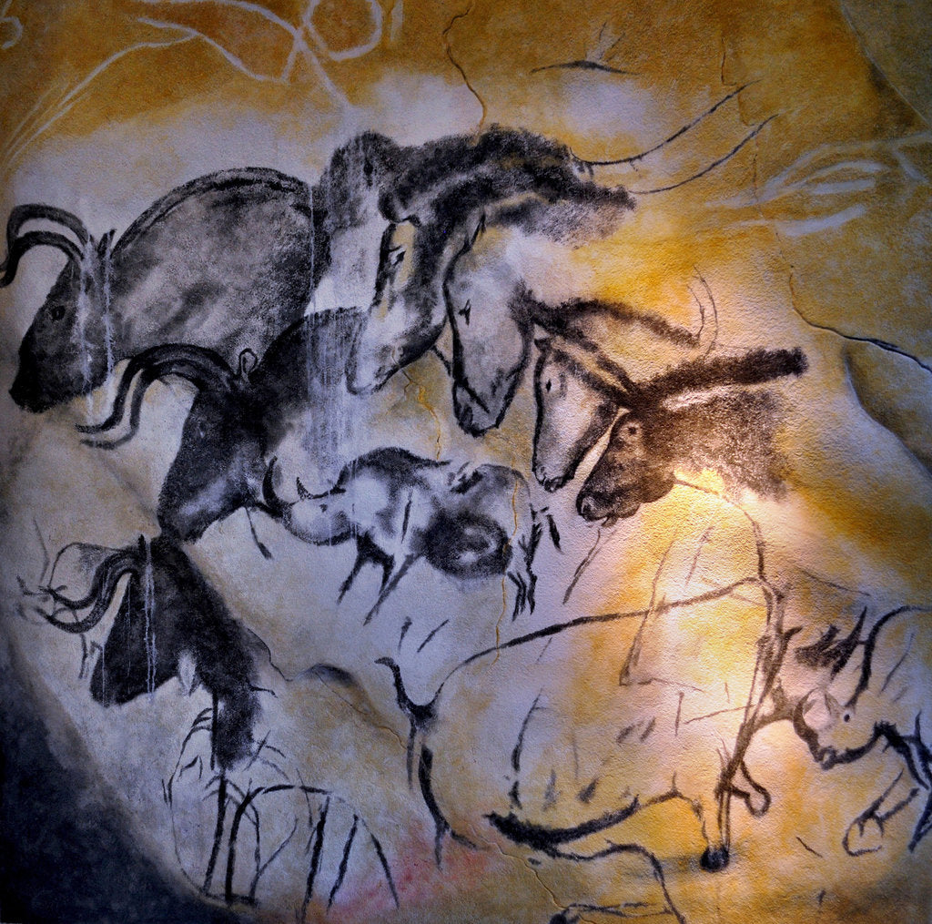Detail of Painting in the Chauvet cave, 32,000-30,000 BC by Art of the Upper Paleolithic