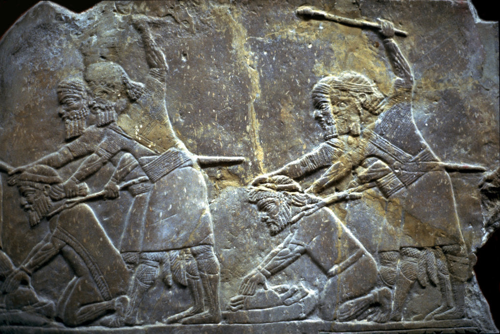 Detail of Ashurbanipal at the Battle of Til-Tuba, 650-620 BC by Assyrian Art