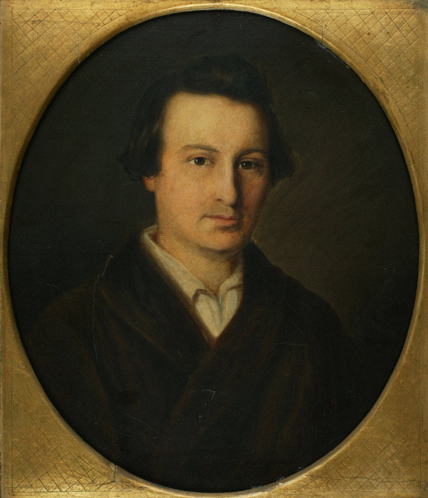 Detail of Portrait of the poet Heinrich Heine, 1843 by Isidor Popper