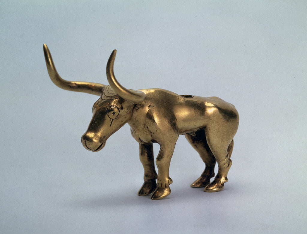 Detail of Figurine of a Bull (Piece from a pole of a canopy), 3rd millenium BC by Scythian Art