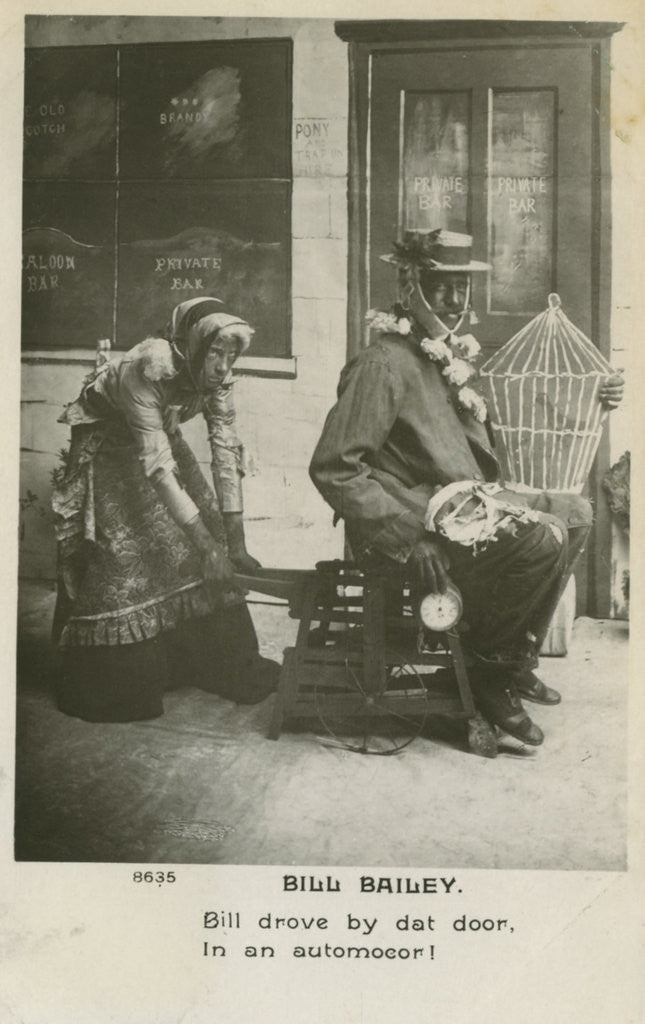 Detail of Bill Bailey postcard. 'Bill Bailey, Won't You Please Come Home? was a popular song published in 1902 by Anonymous